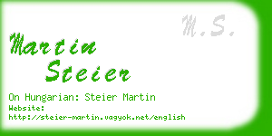 martin steier business card